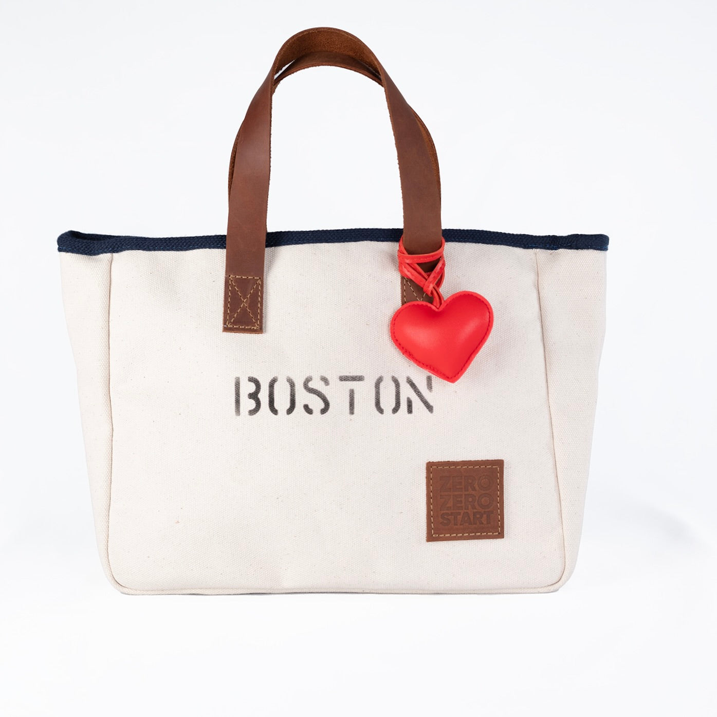 Pickleball Heart Charms - Red on Boston Bag